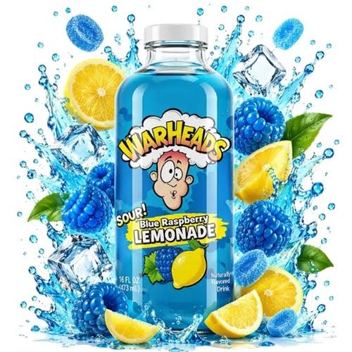 Warheads – Limonade Acidulée Framboise Bleue 473 ml