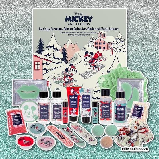 Calendrier de l'Avent Cosmétique Disney Mickey & Friends 24 Jours – Bath & Body « Ski » | Mad Beauty