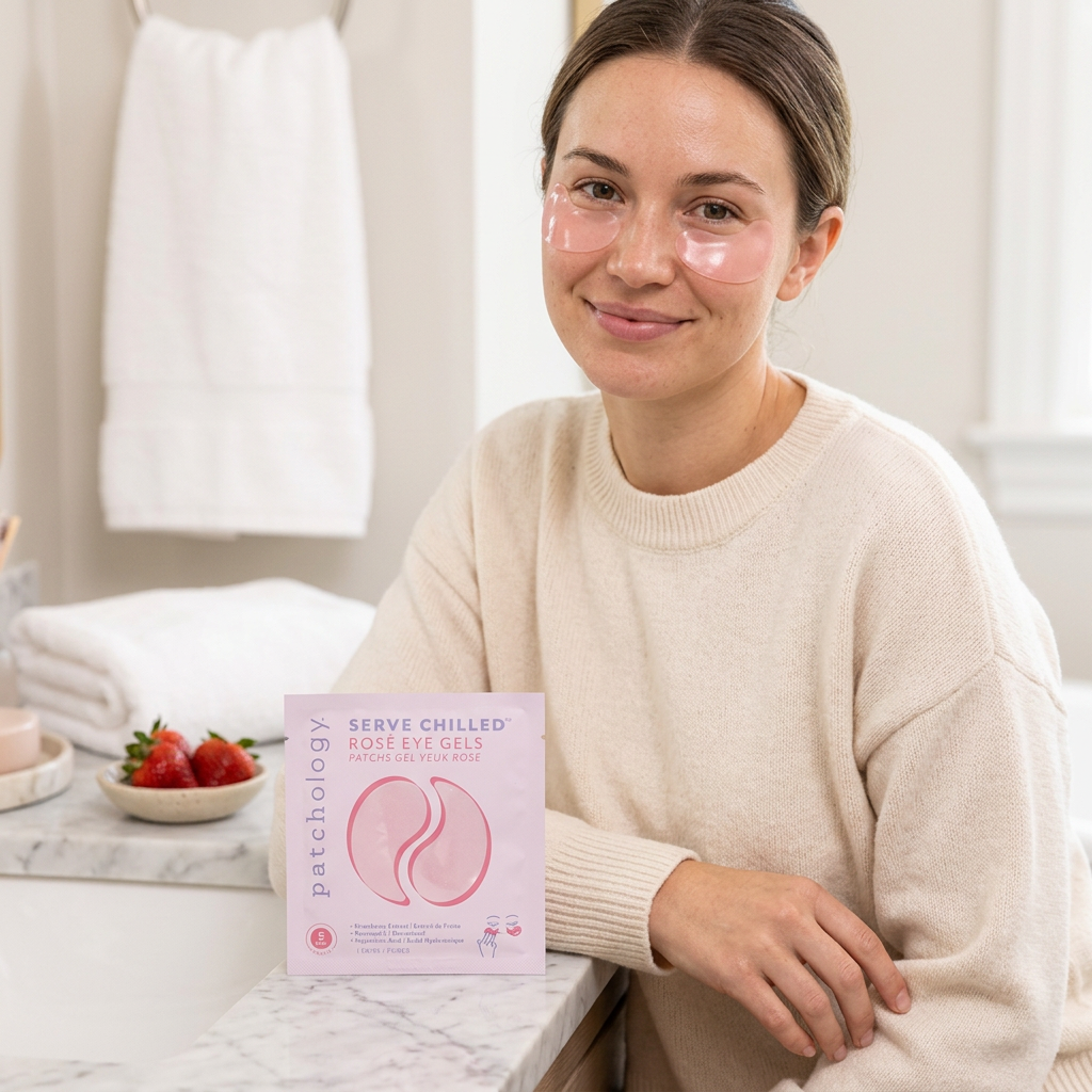 Patchology – Patchs gel yeux Rosé Serve Chilled – 1 paire