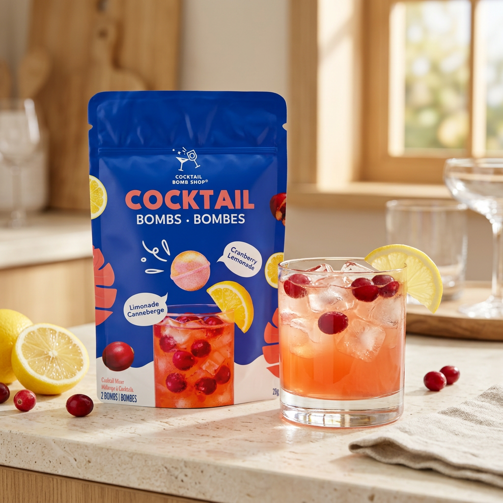 Bombes à cocktail limonade canneberge – Paquet de 2