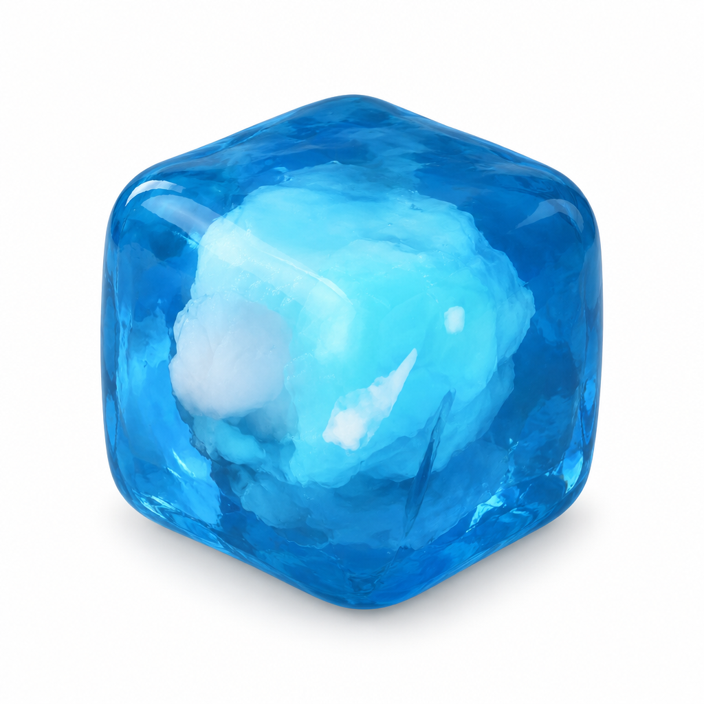 Squishy anti-stress cube bleu rempli de gommes – Squishyverse