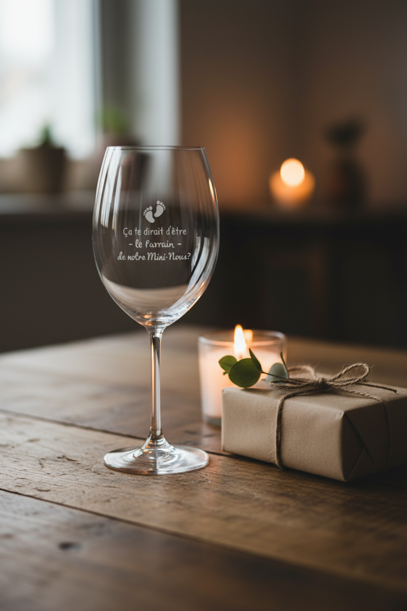 Verre Parrain - décor rustique