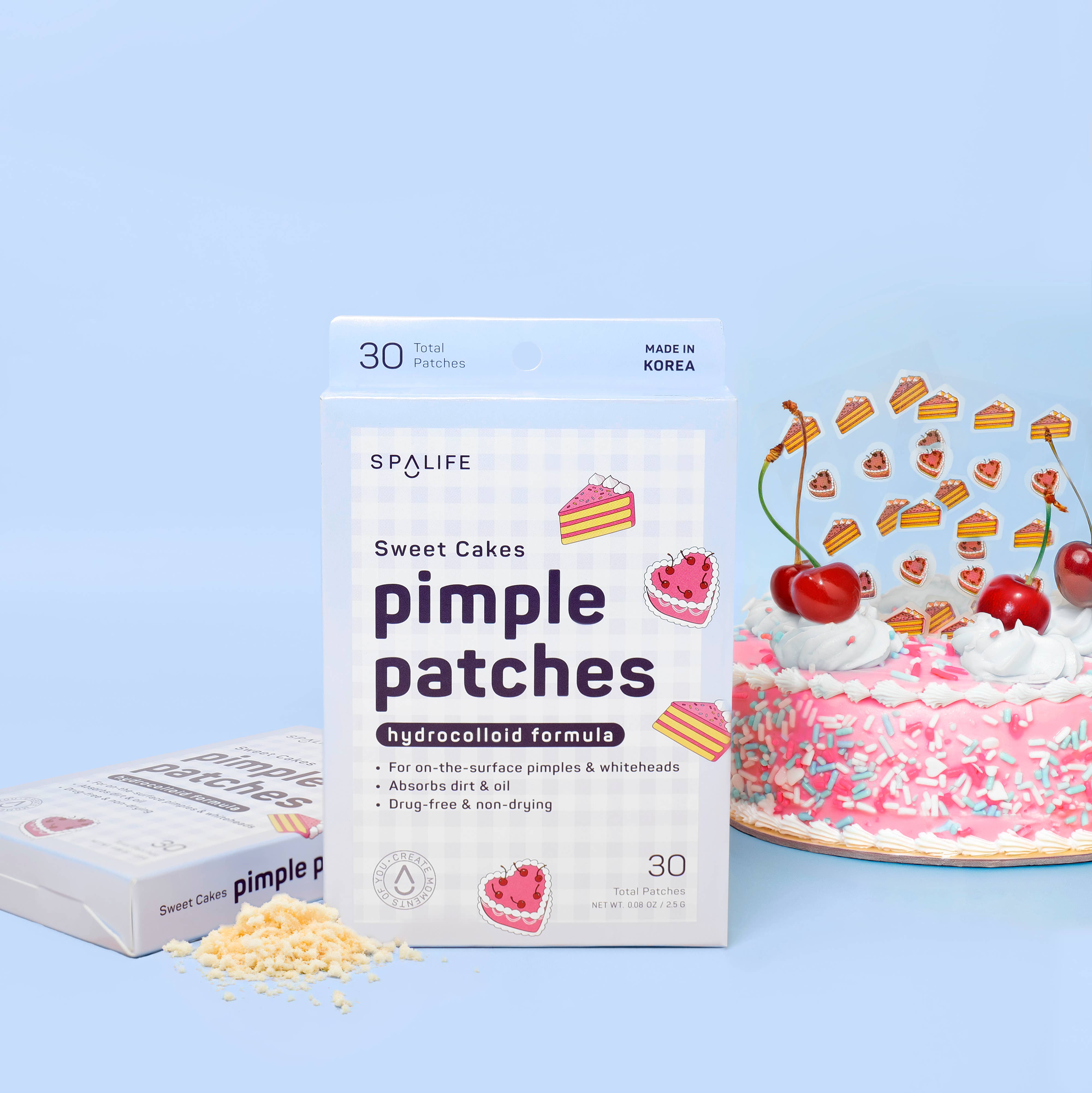 Patchs anti-boutons hydrocolloïdes sweet cakes | Lot de 30