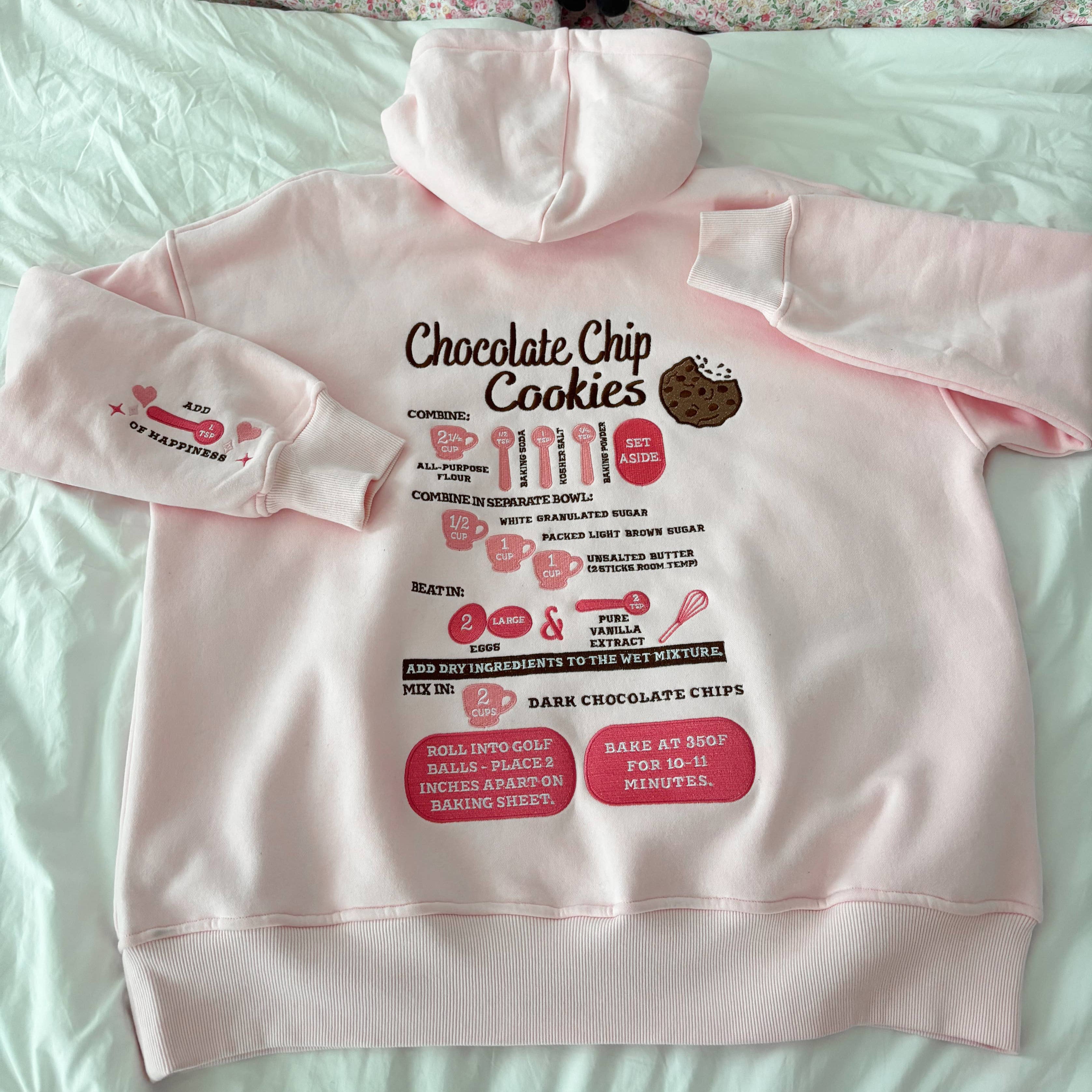 Sweat à capuche brodé – Recette de cookies aux pépites de chocolat | Rose Clair