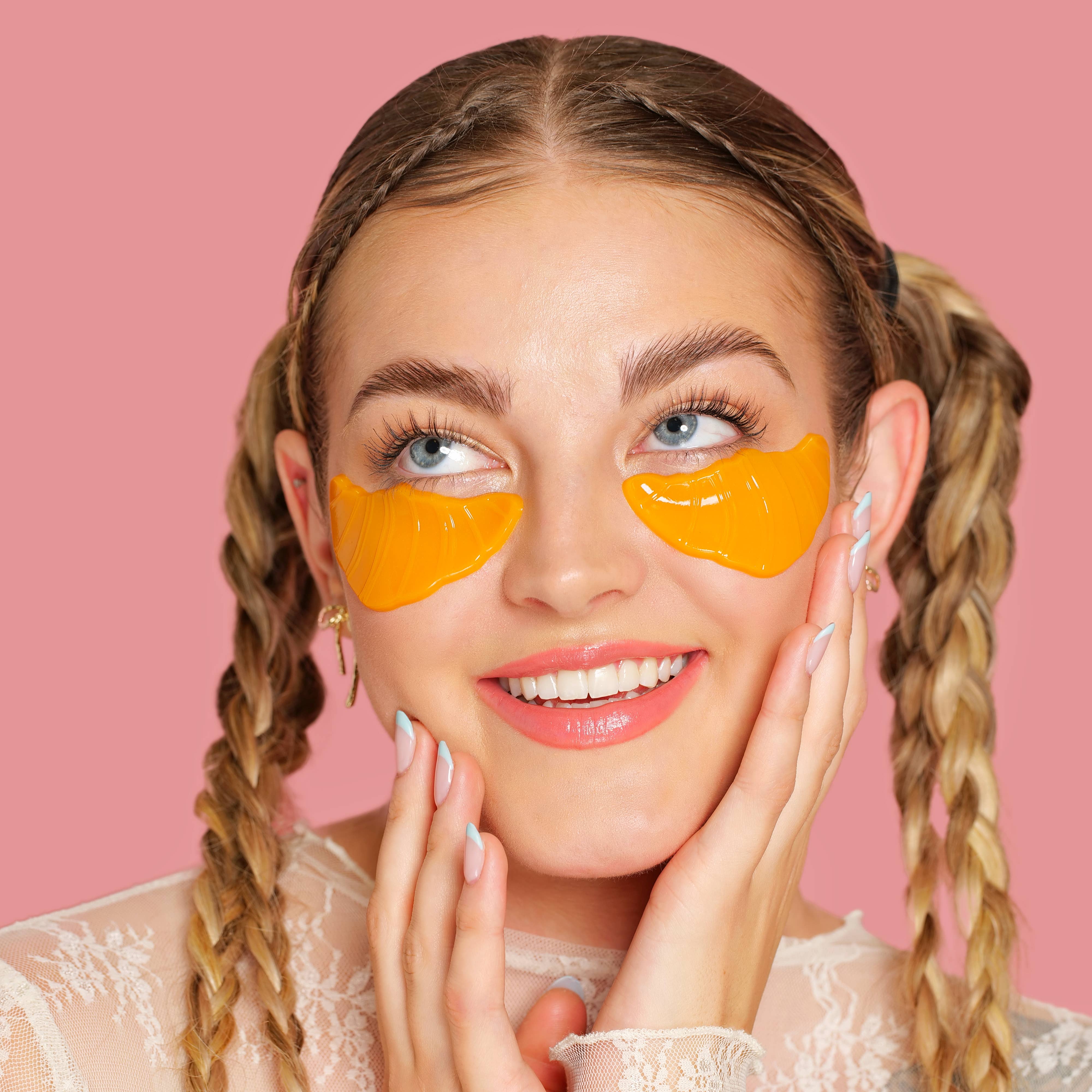 Patchs contour des yeux croissant à la caféine | Lot de 8