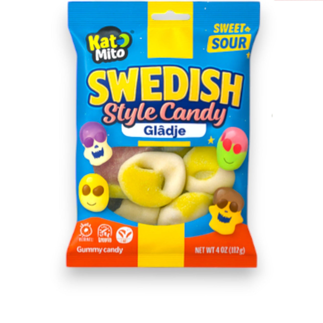 Kato Mito Swedish Style Candy Glädje – Gummies Aigres-Douces 112g