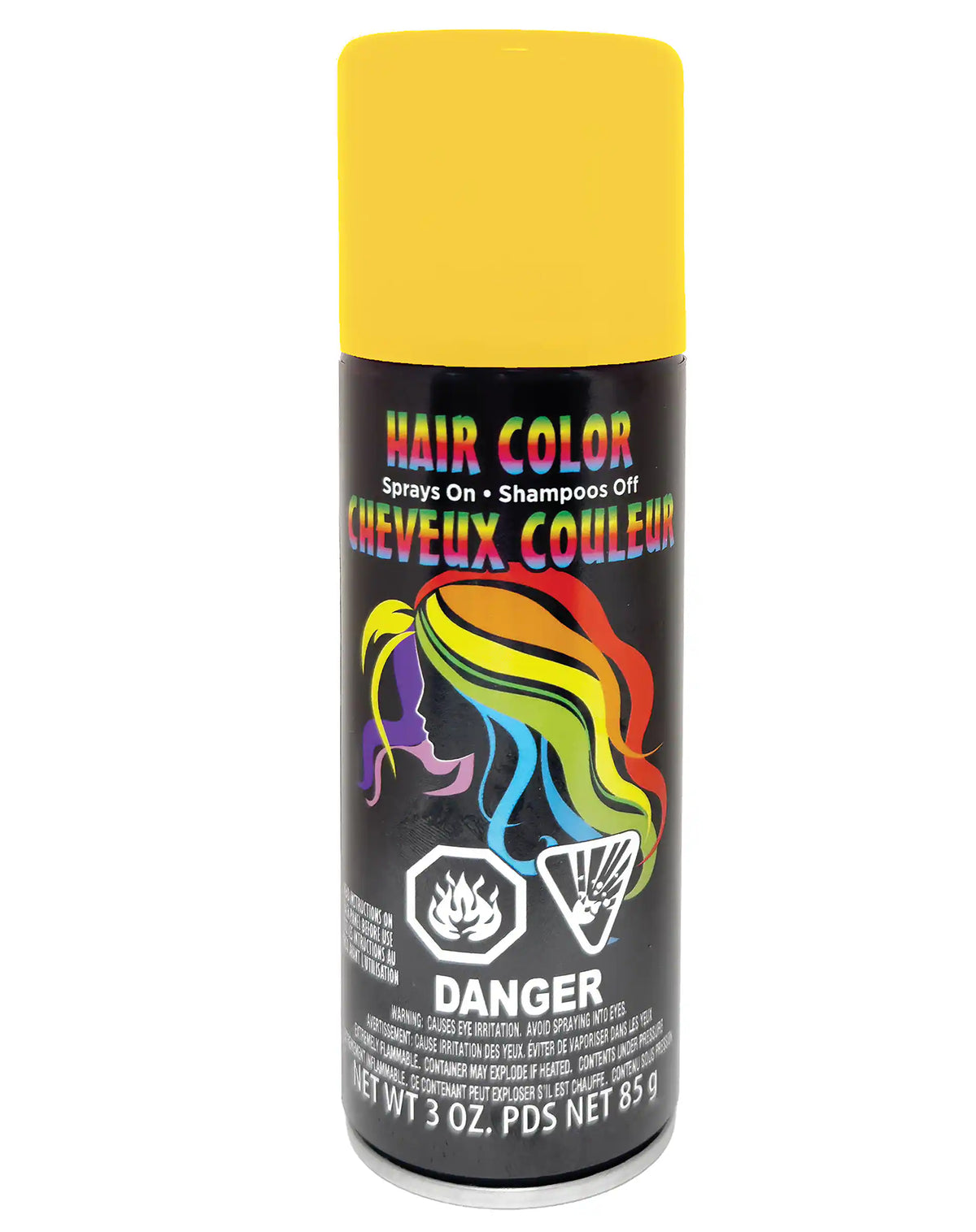 Hair spray jaune