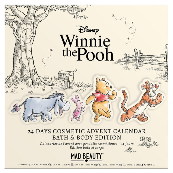 Calendrier de l’Avent Cosmétique Winnie the Pooh — 24 Jours Bain & Corps | Mad Beauty