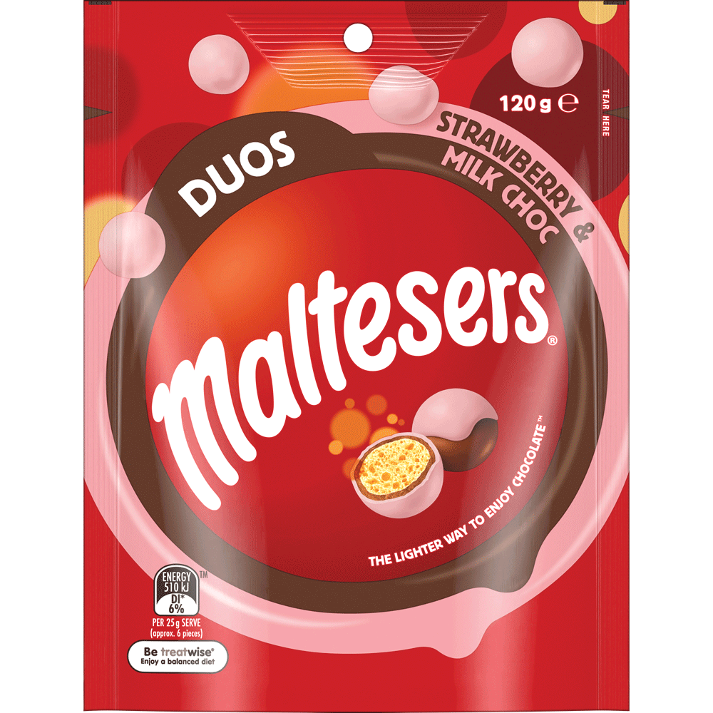 Maltesers Duos fraise et chocolat au lait – 120 g