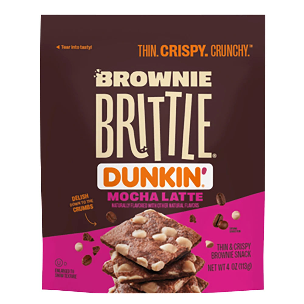Brownie Brittle × Dunkin’ Mocha Latte – Snack Brownie Croustillant