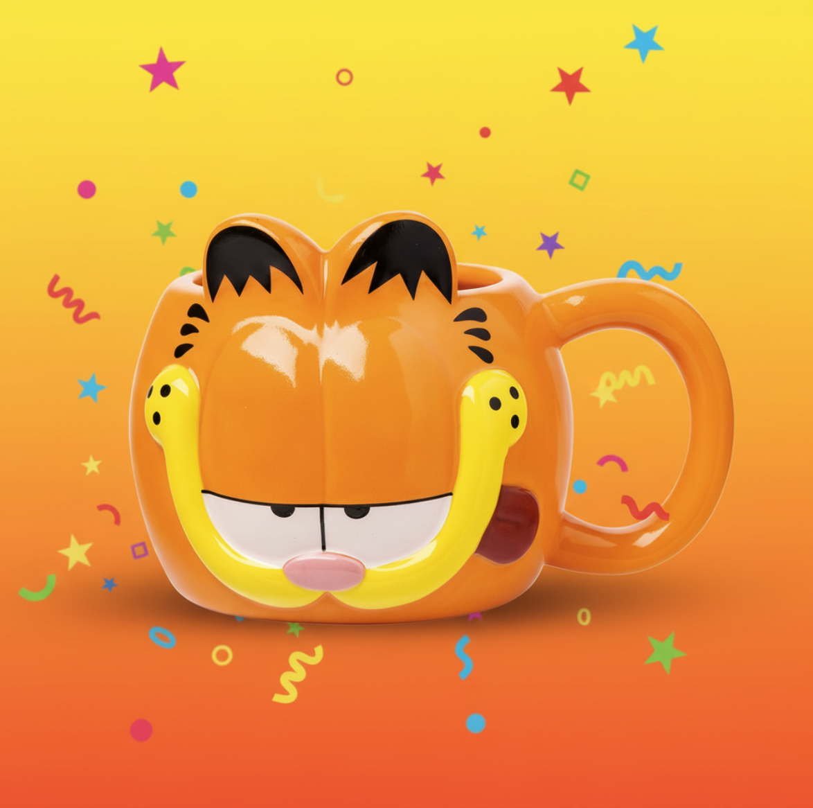 Tasse céramique 3D Garfield – Mug collector visage sculpté