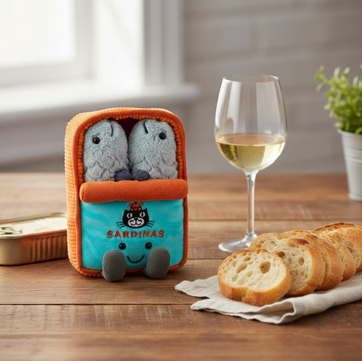 Jellycat Amuseable Sardine Tin – Peluche Boîte de Sardines