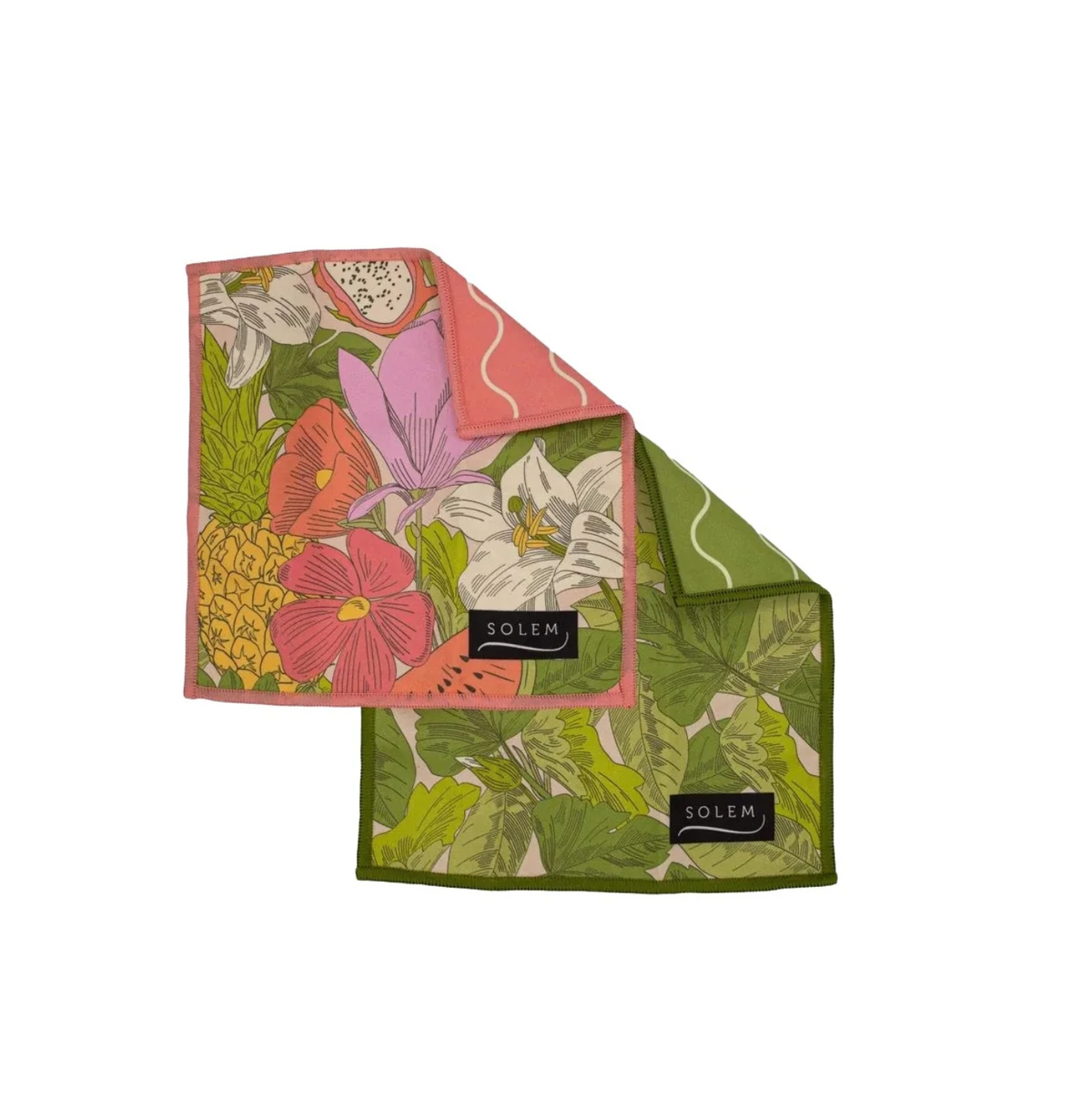 Lingettes à lunettes SOLEM – Motifs floraux tropicaux