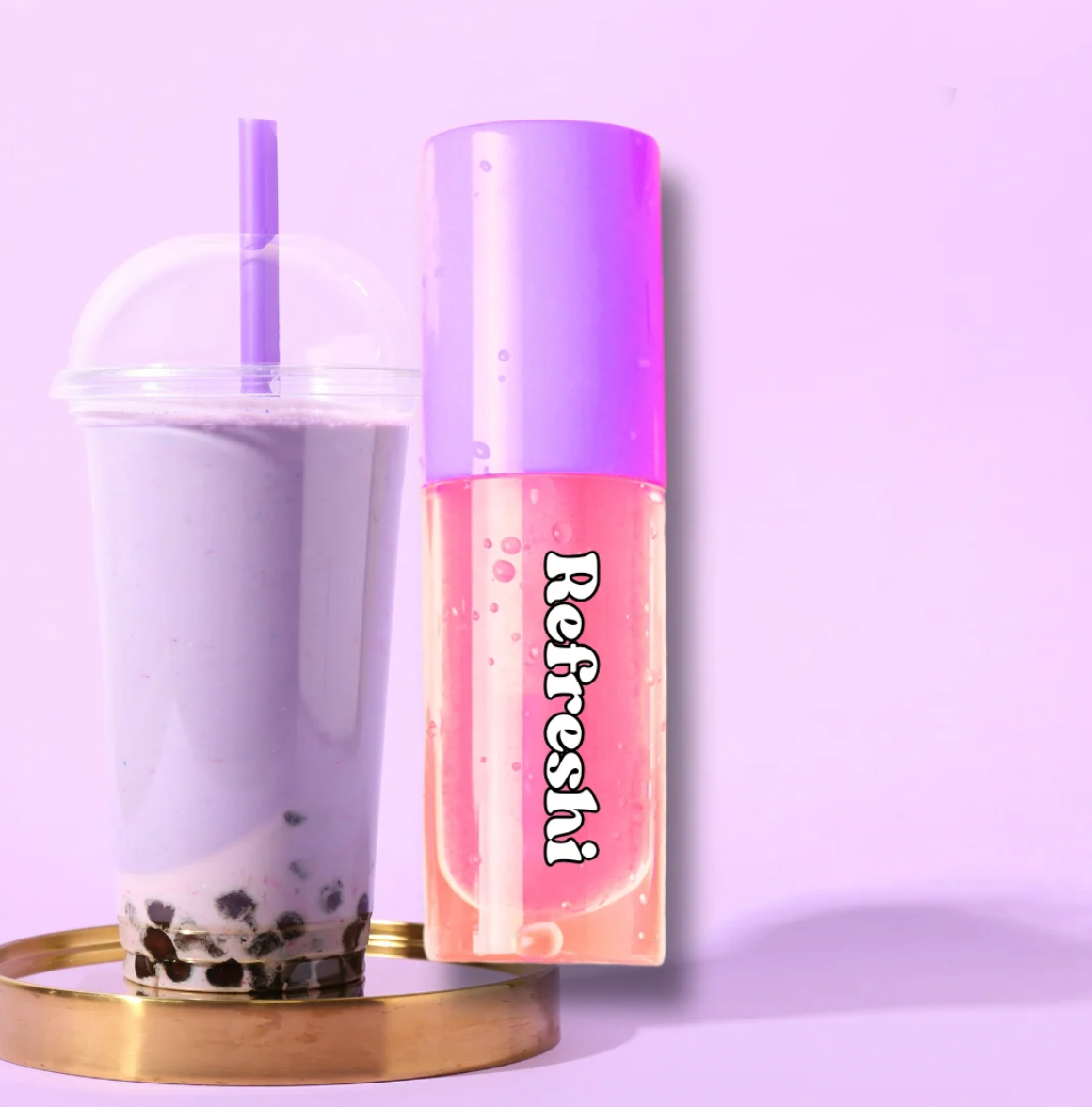 Huile à lèvres transparente Bubble Tea – Refreshi