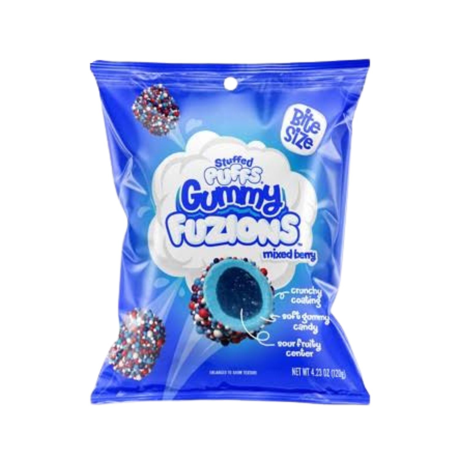 Stuffed puffs gummy fuzions mixed - berry
