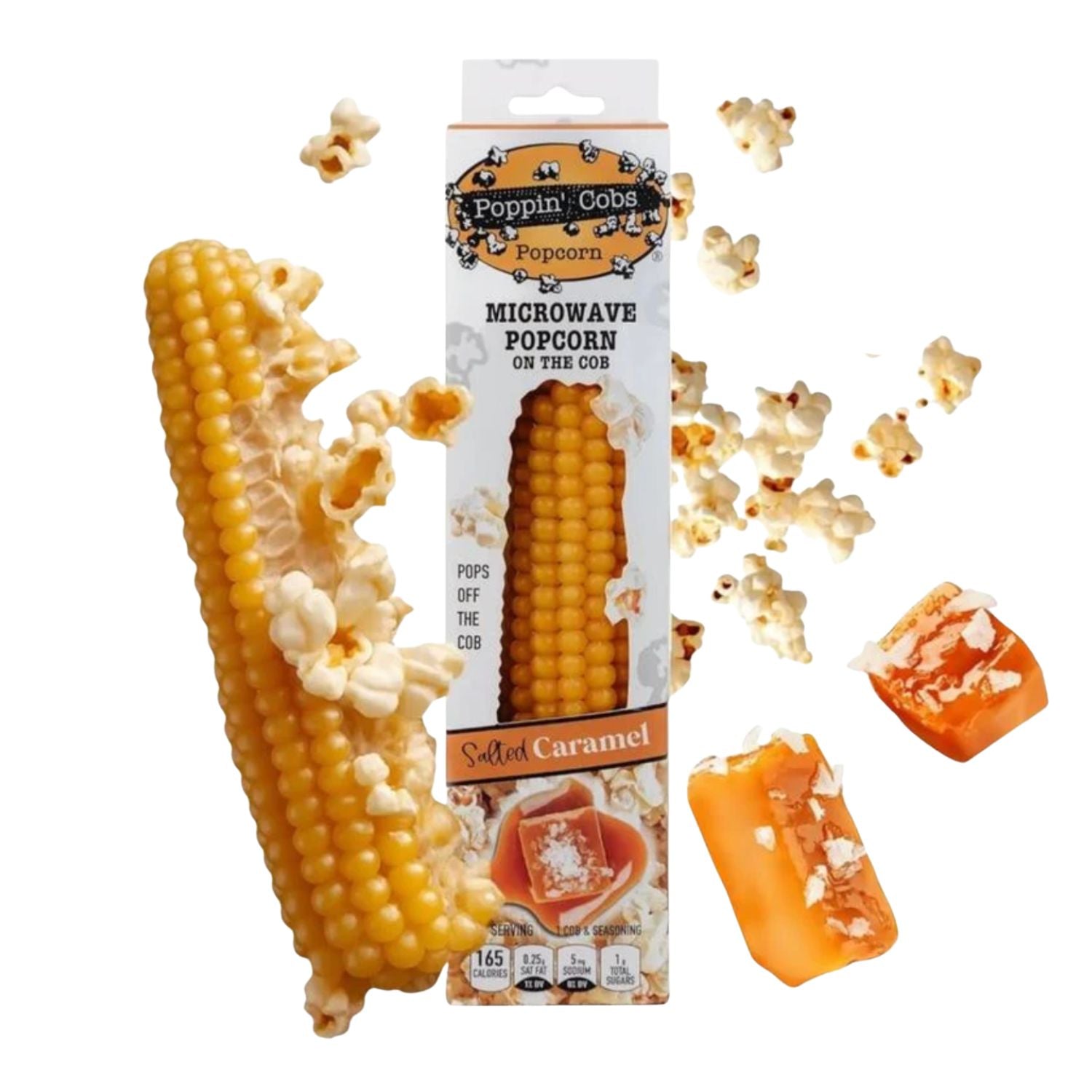 Poppin' Cobs — Popcorn Micro-ondes sur Épi Saveur Caramel Salé