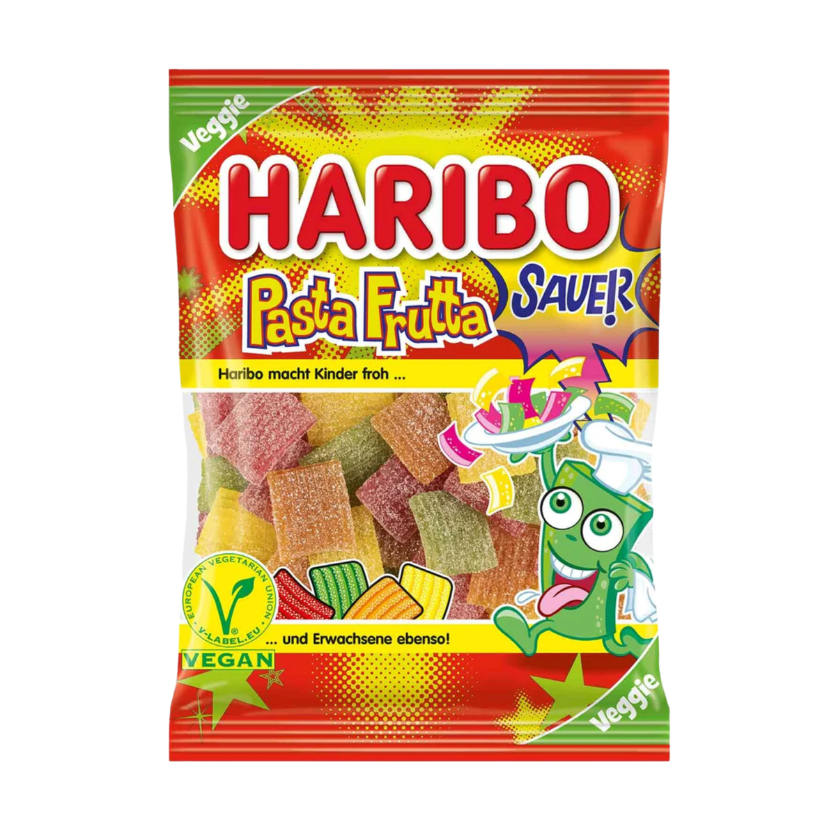 Haribo Pasta Frutta Sauer, bonbons vegan acidulés