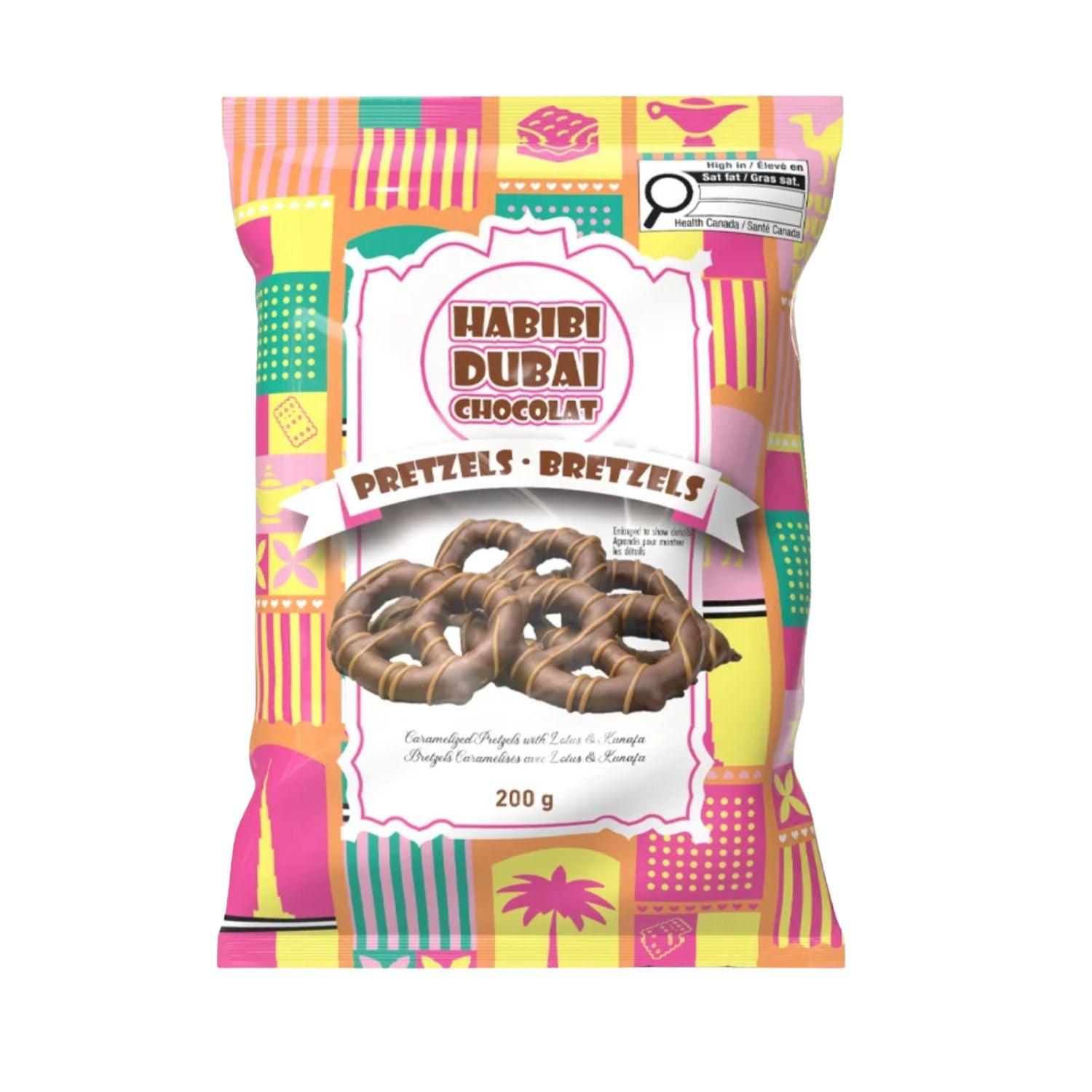 Habibi dubai chocolat – Bretzels caramelés lotus & kunafa