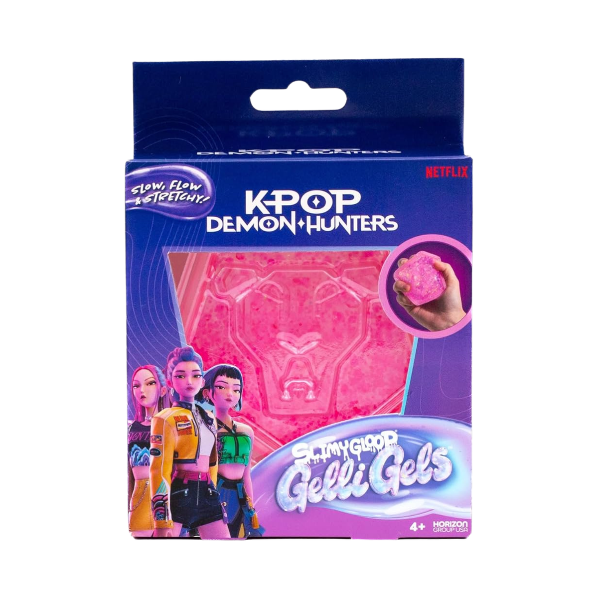 KPop Demon Hunters – Jouet squishy Gelli Gels rose SlimyGloop