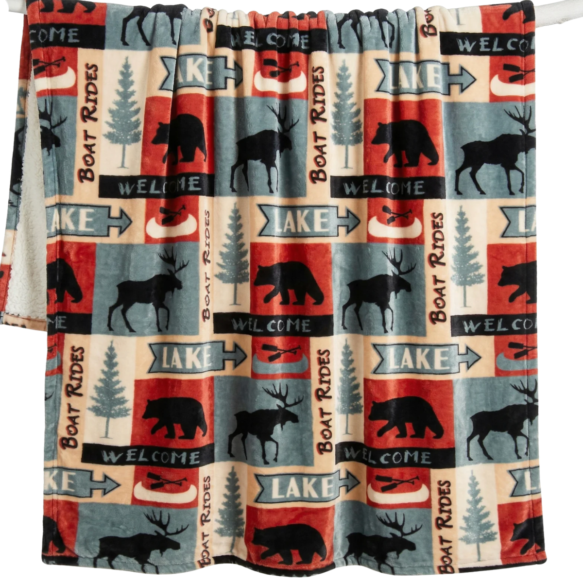 Couverture Southwest Horizon – Motifs de chalet, ours et orignaux
