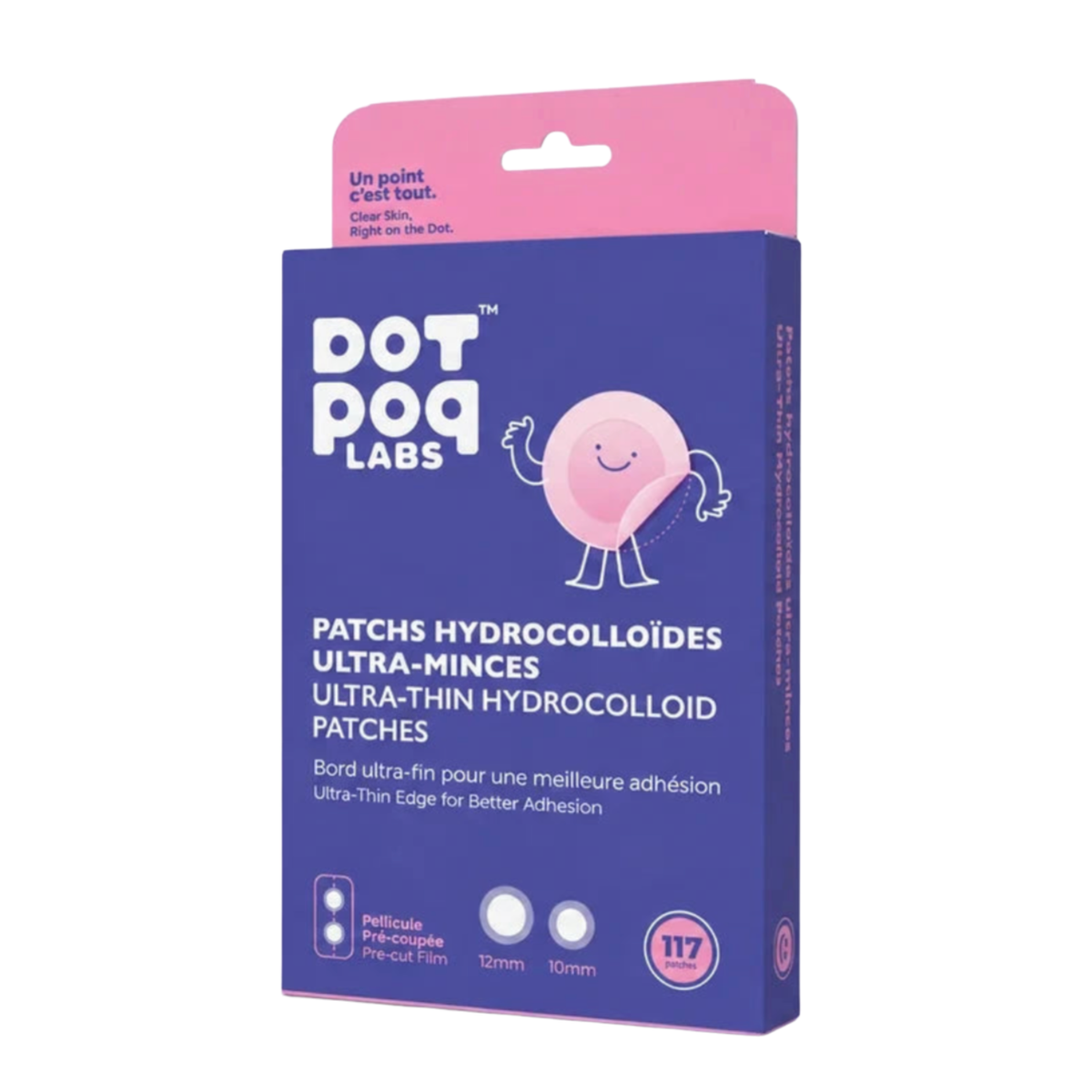 Patchs hydrocolloïdes ultra-minces Dot Pop Labs – 117 patchs