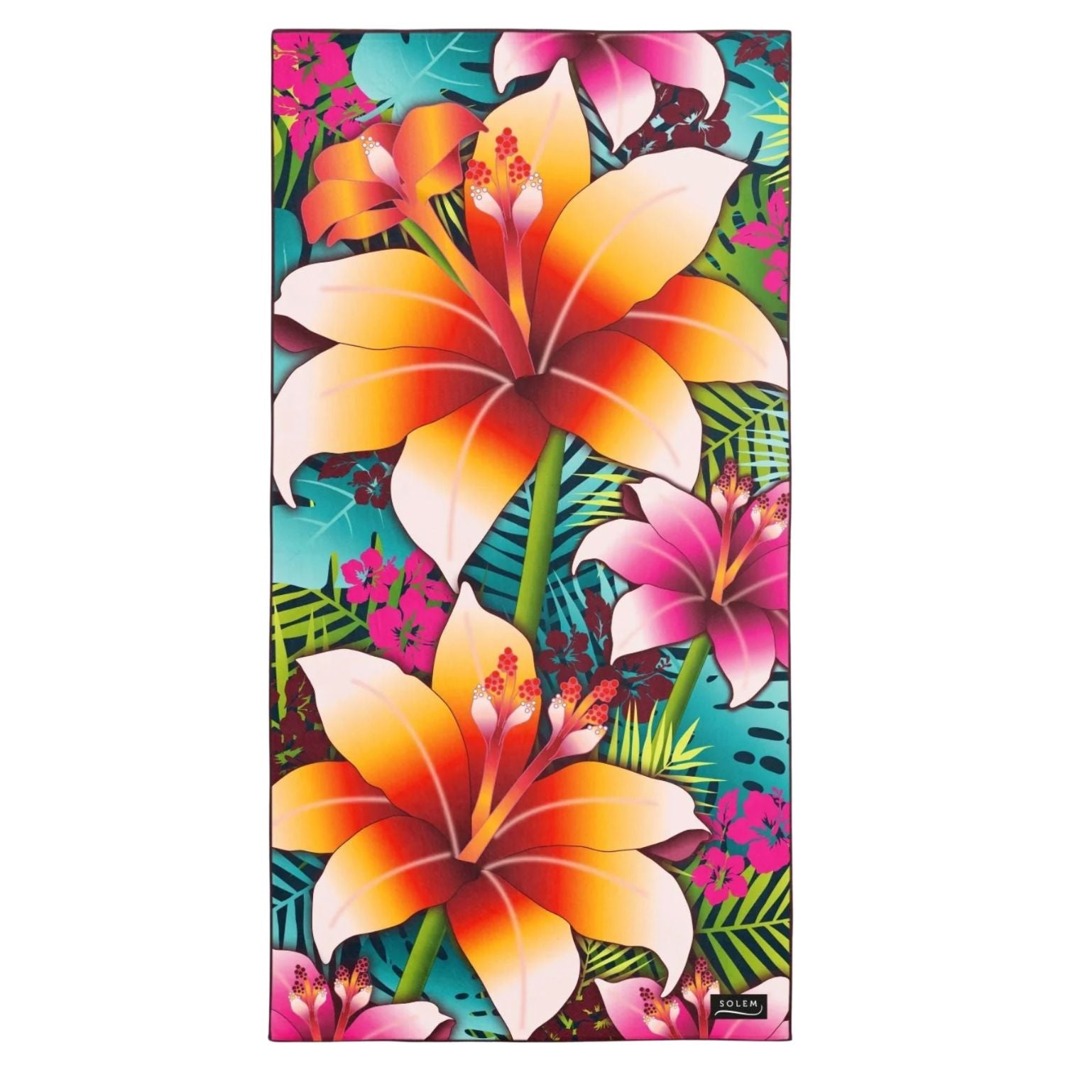 Serviette de plage fleurs de tahiti  - Solem
