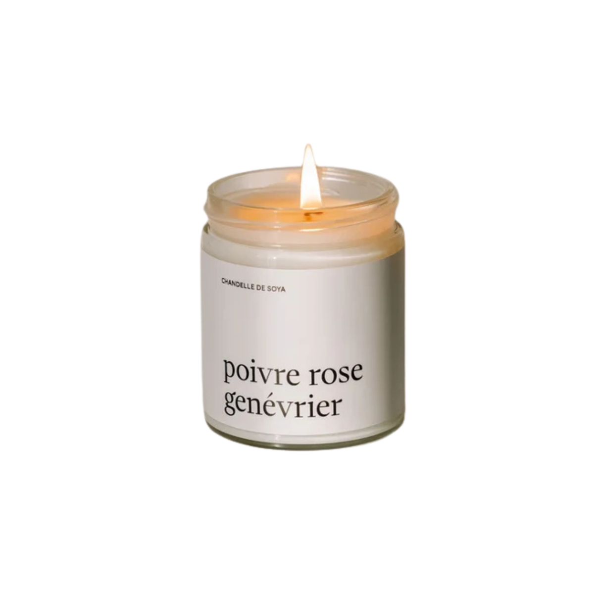 Chandelle de soya Poivre rose et genévrier – 270 ml – Marée