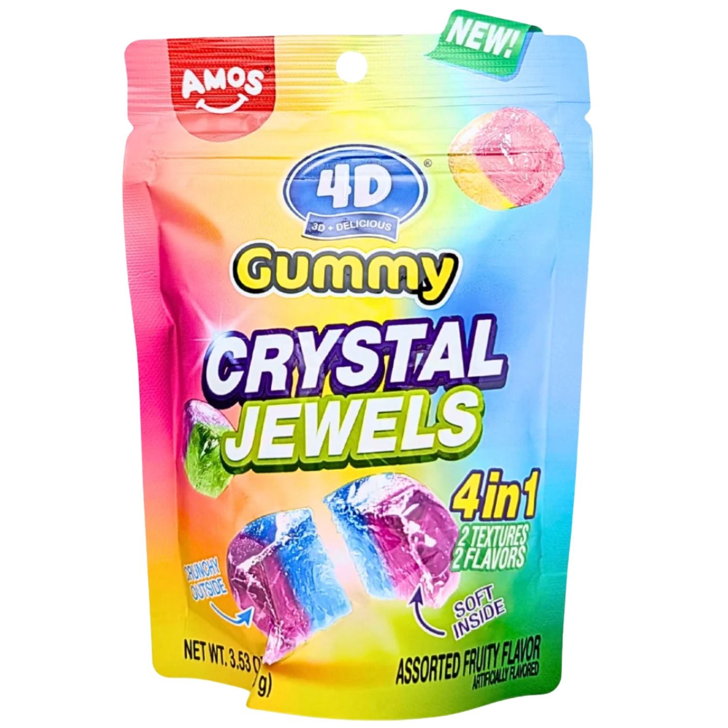 Bonbons Amos 4D Gummy Crystal Jewels – 100 g