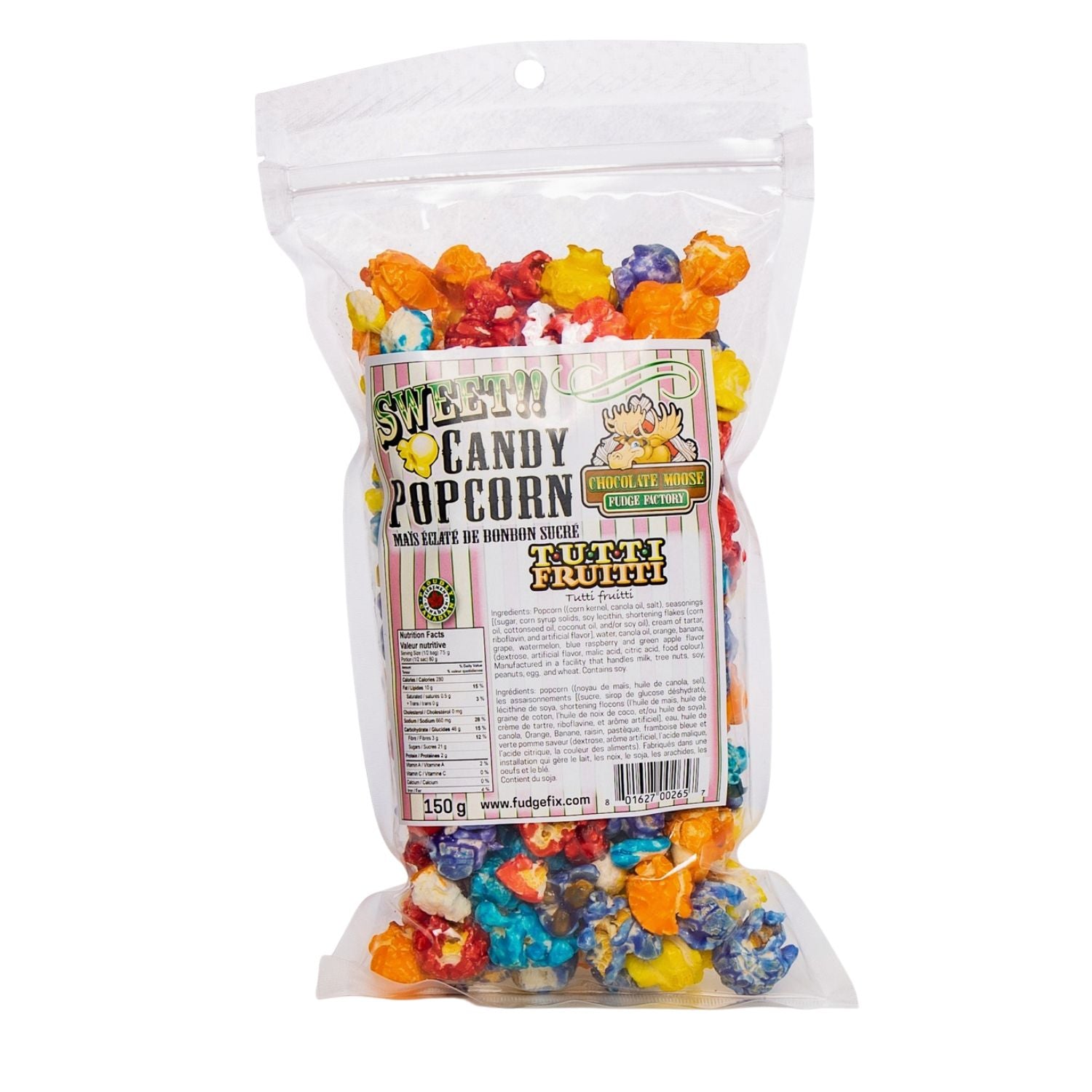 Popcorn tutti fruitti sucré