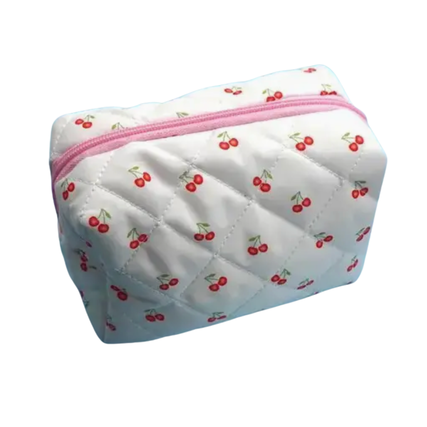 Trousse cosmétique matelassée cerises — Josslyn