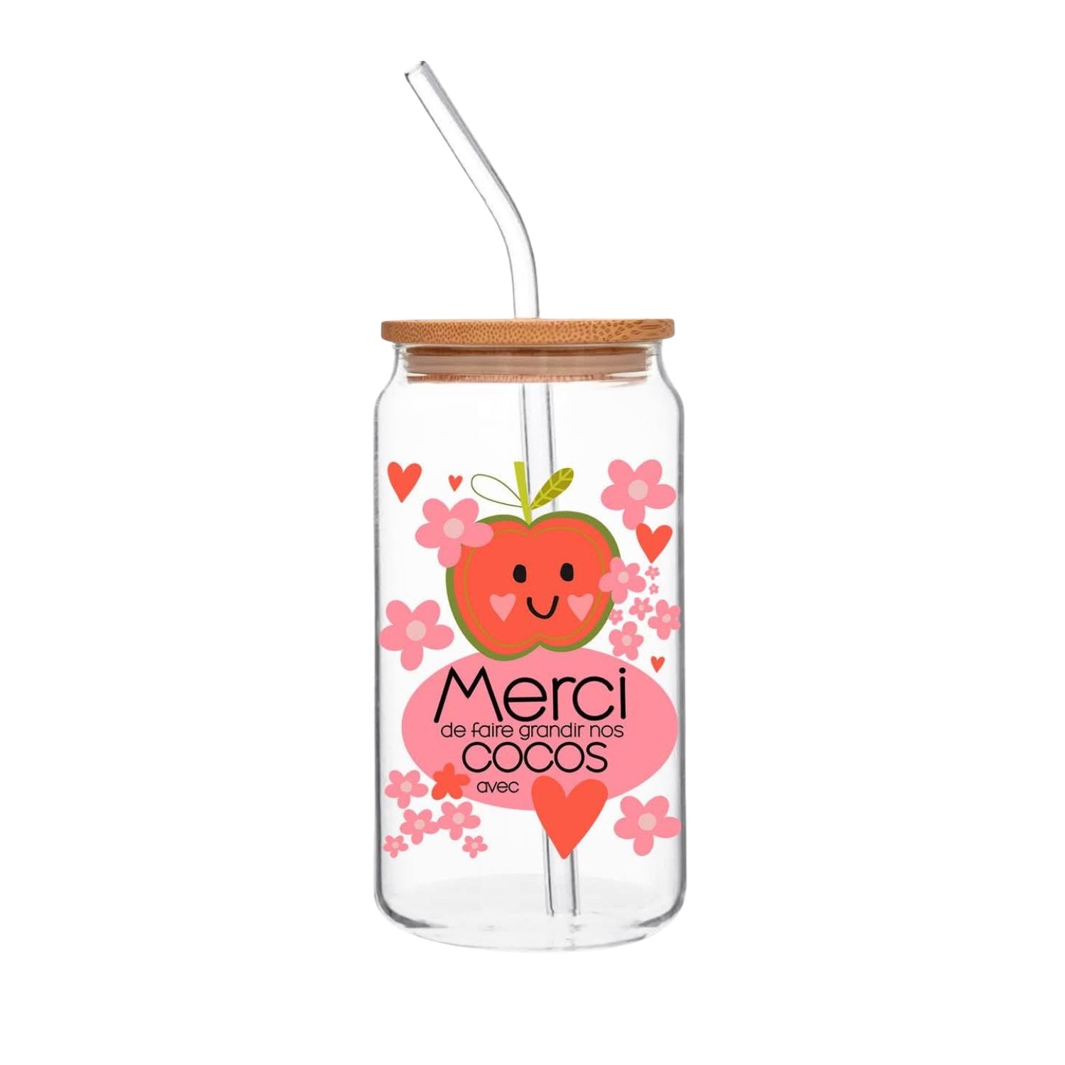 Pom - verre merci de faire grandir nos cocos avec cœur