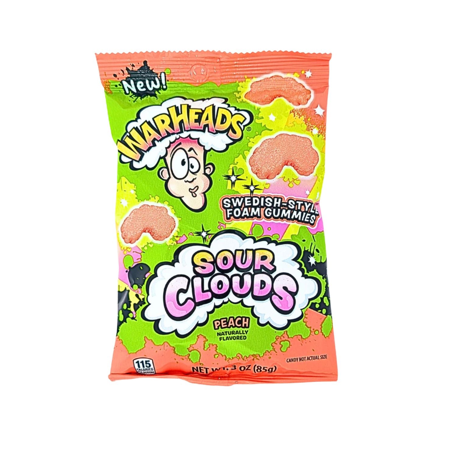 Warheads - sour clounds pêche 85 gr.