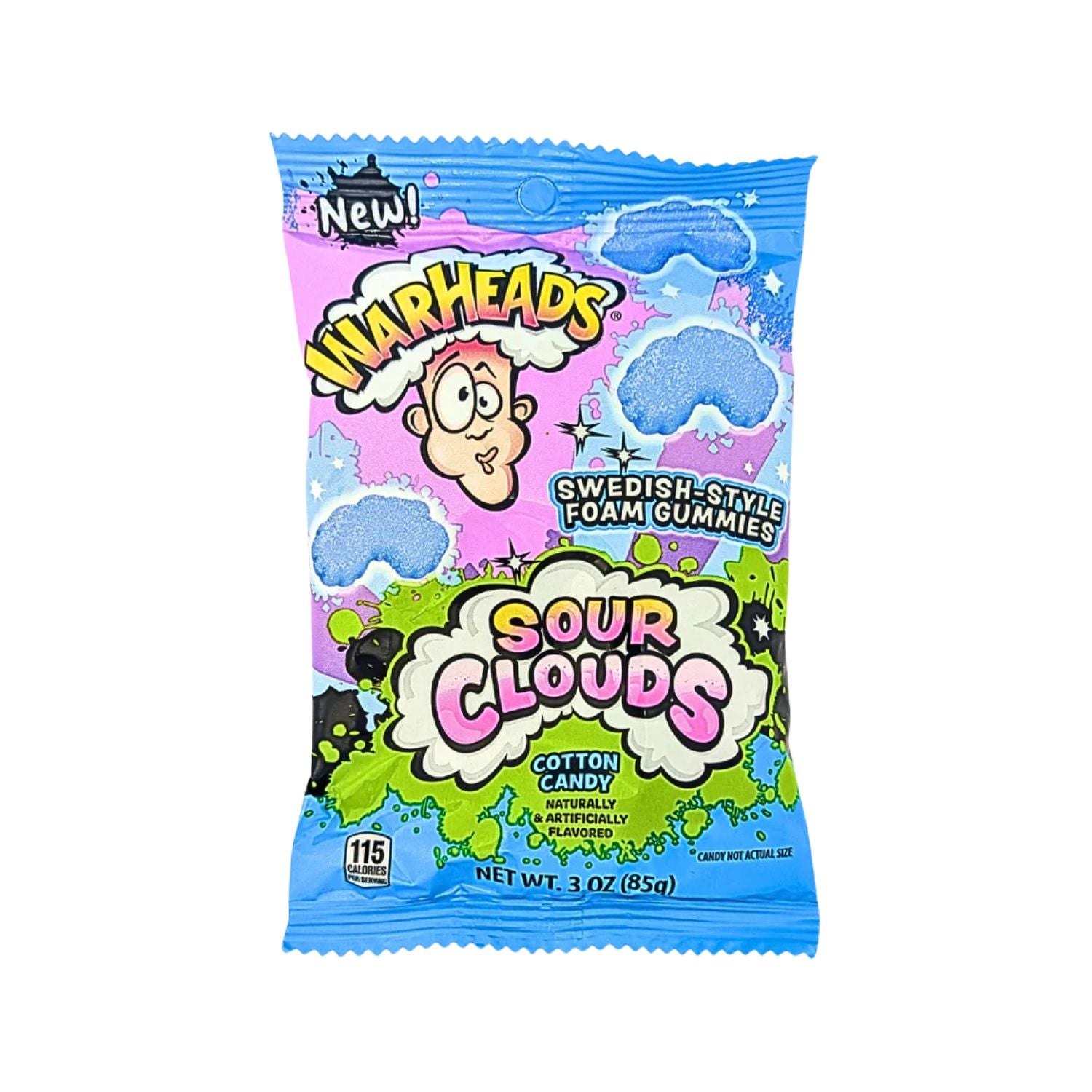 Warheads - sour clouds cotton 85 gr.