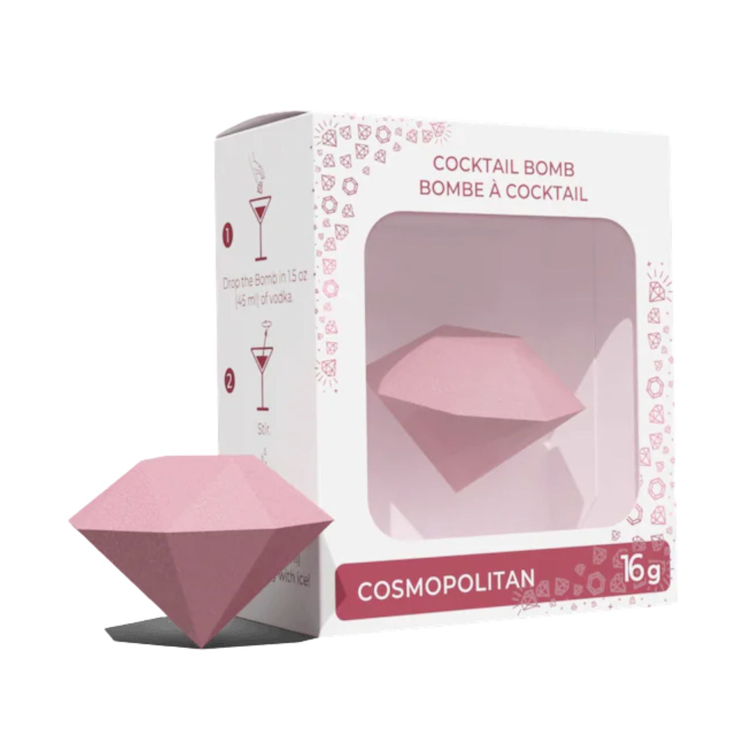 Bombe à cocktail cosmopolitan