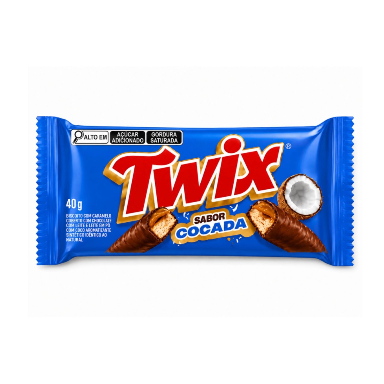 TWIX – Barre biscuitée saveur Noix de coco (Cocada), 40 g