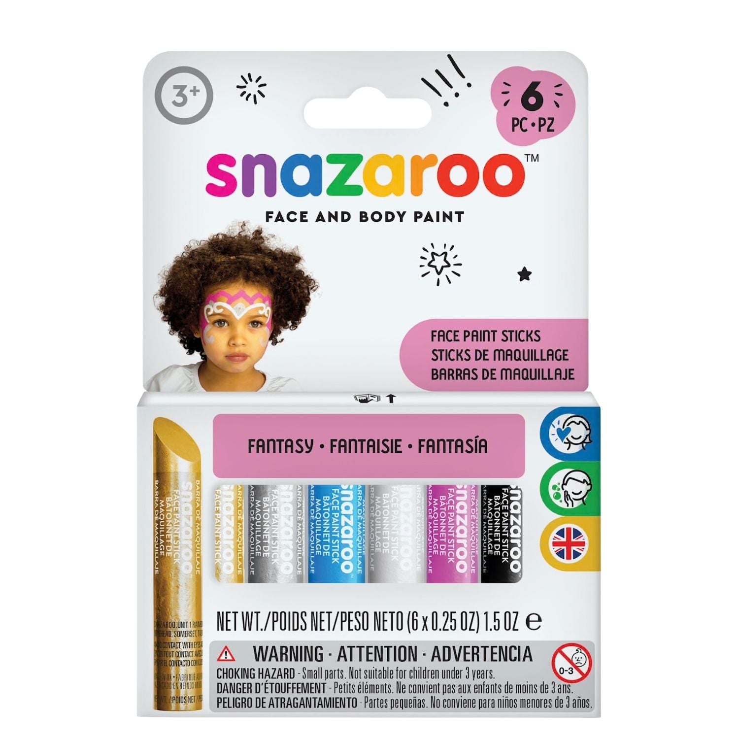 Snazaroo – Bâtonnets de Maquillage Fantaisie – Set de 6
