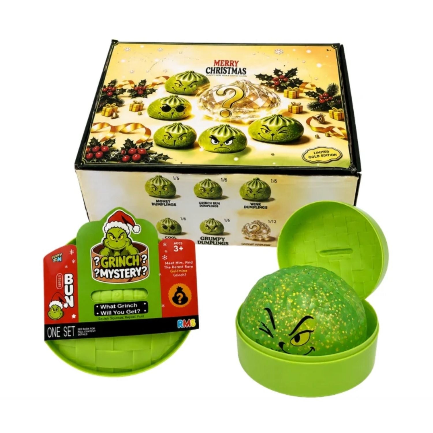 Grinch Mystery Bun – Édition Limitée Gold 🎁