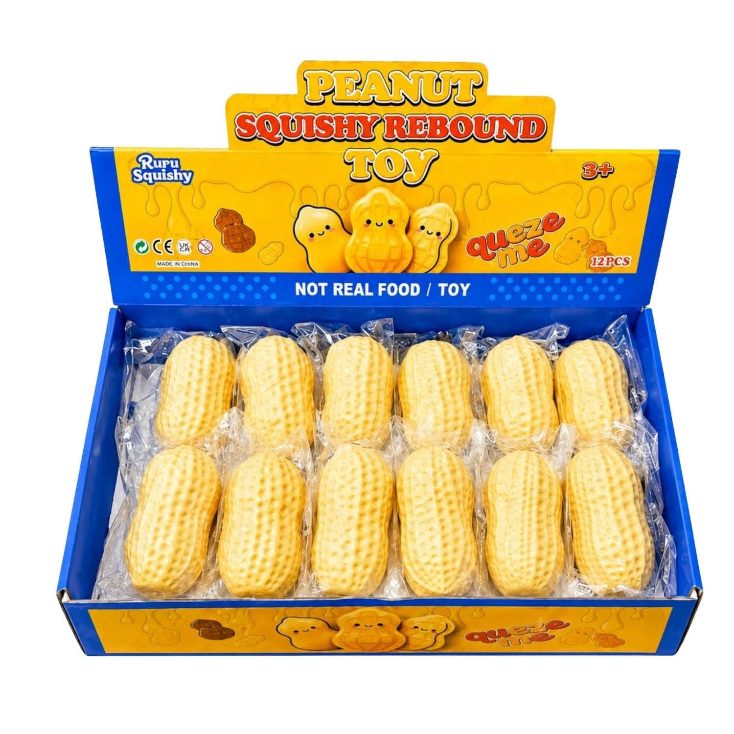 Peanut Squishy Rebound Toy – Arachide Anti-Stress Kawaii