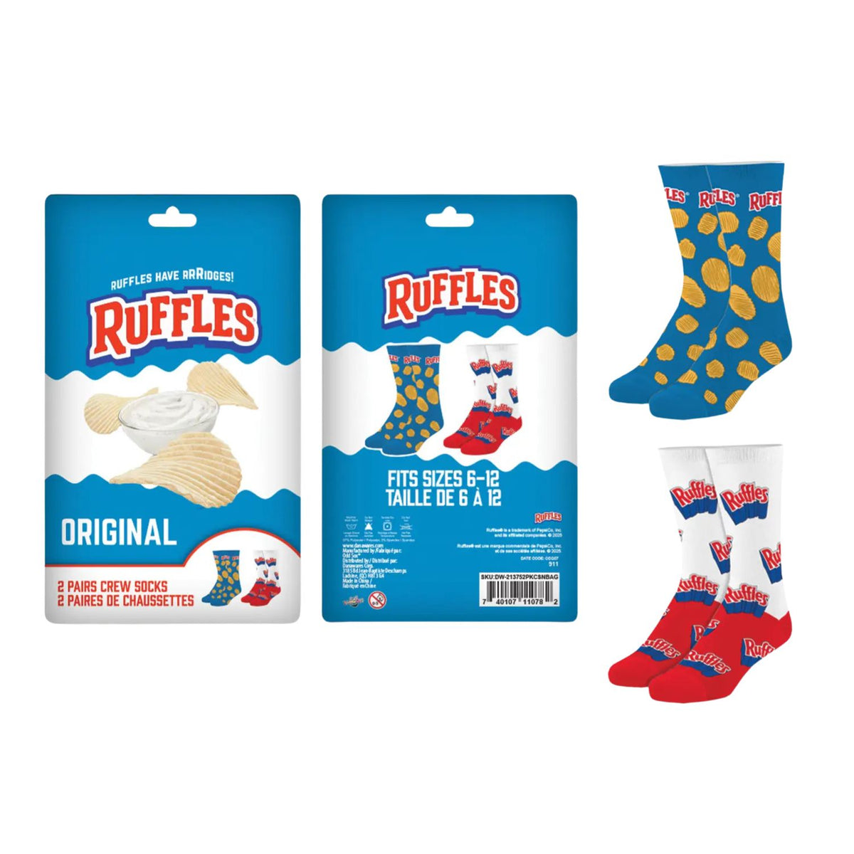 Bas Ruffles Original – Ensemble de 2 paires