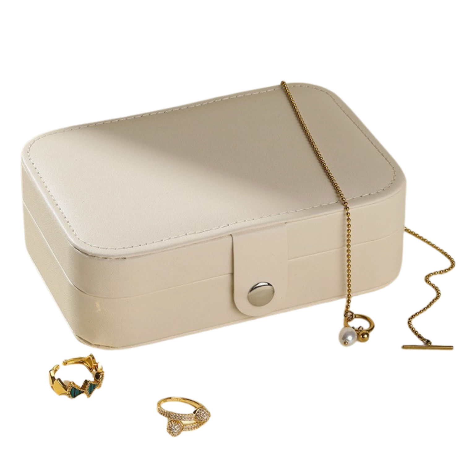 Étui à Bijoux de Voyage Crème — Josslyn