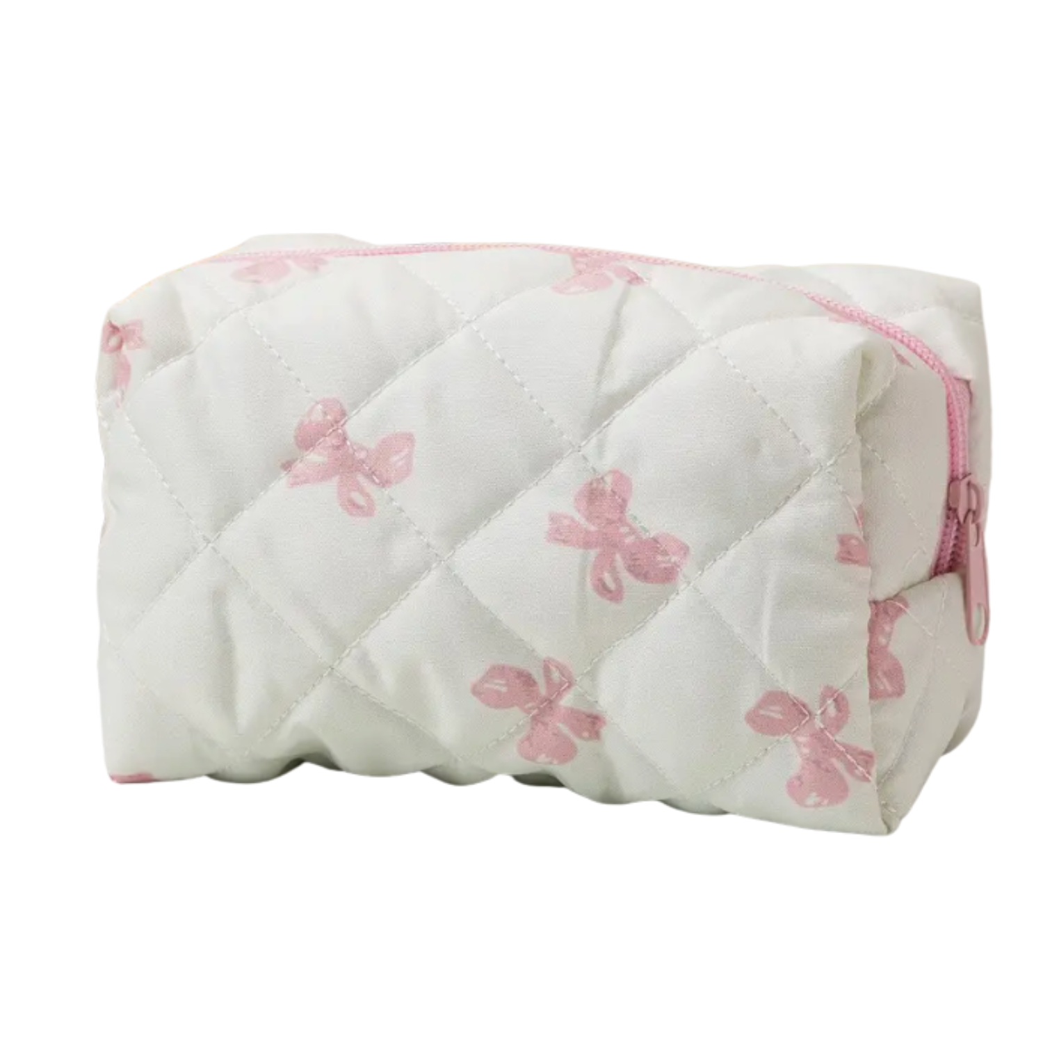 Trousse Cosmétique Matelassée Nœuds Rose — Josslyn