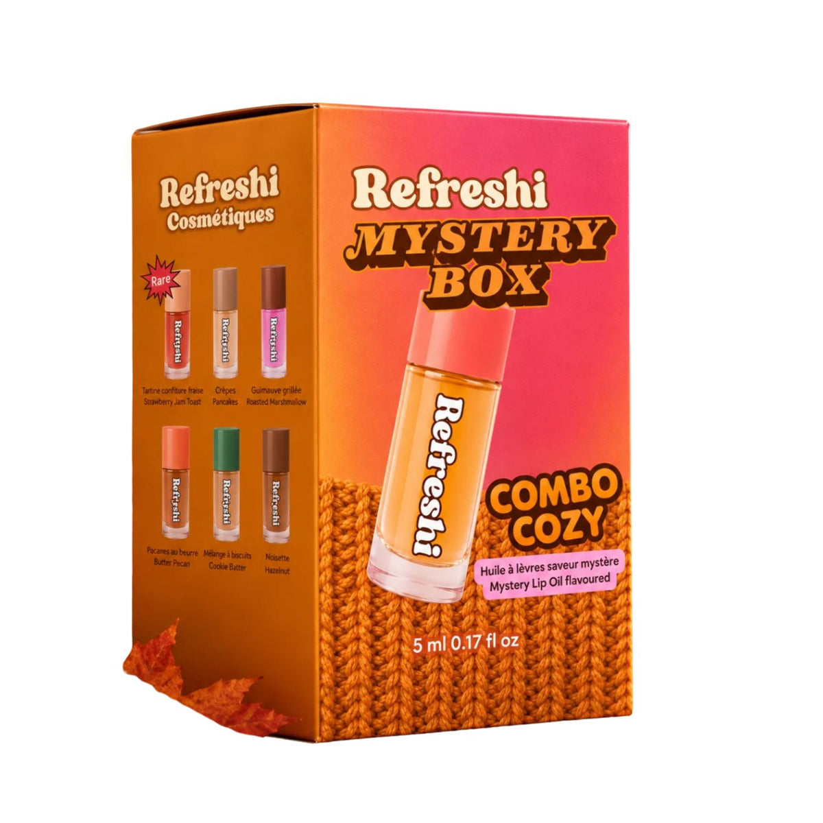 Huile à lèvres mystère Combo Cozy – Refreshi, 5 ml