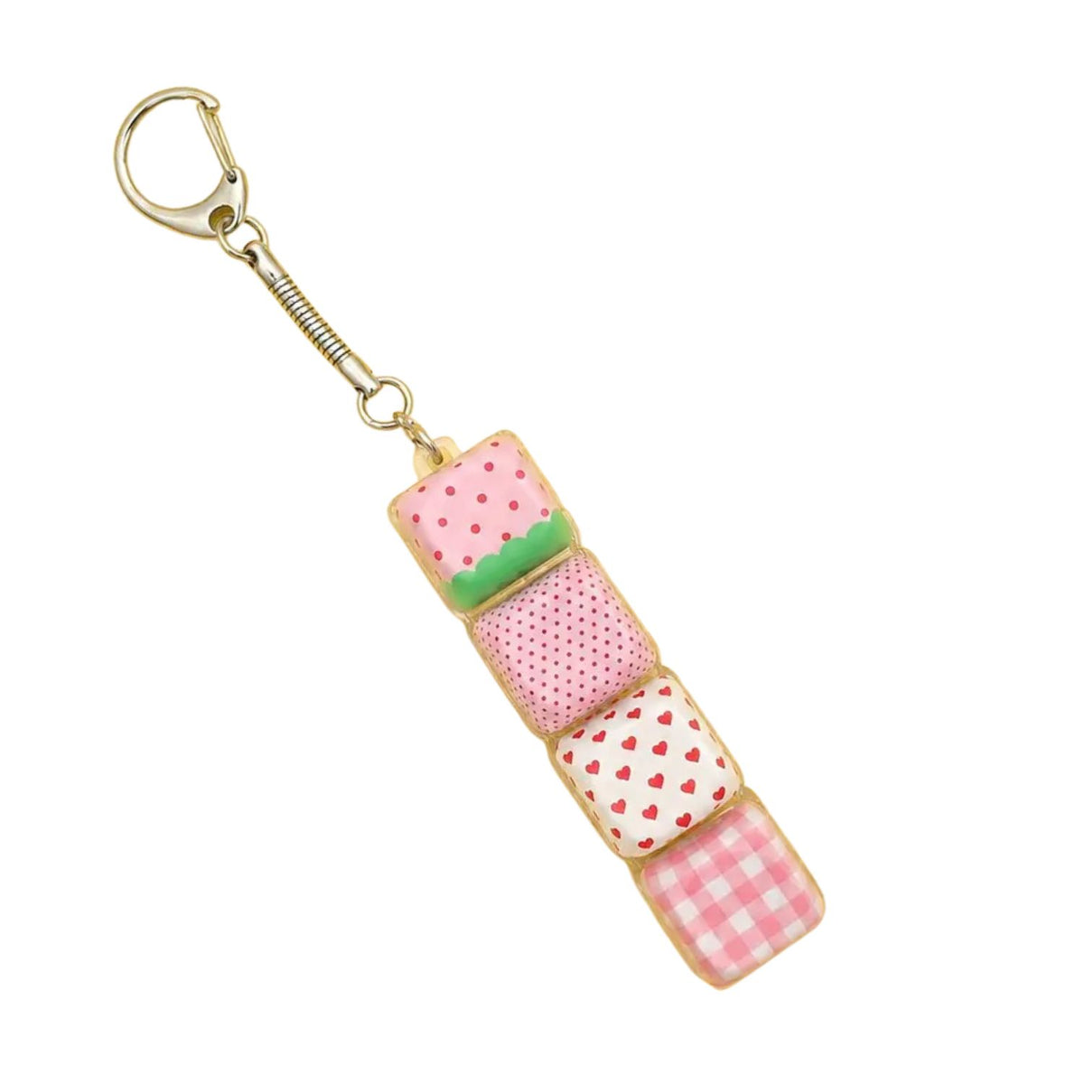 Porte-clés anti-stress clavier rose à motifs – Josslyn