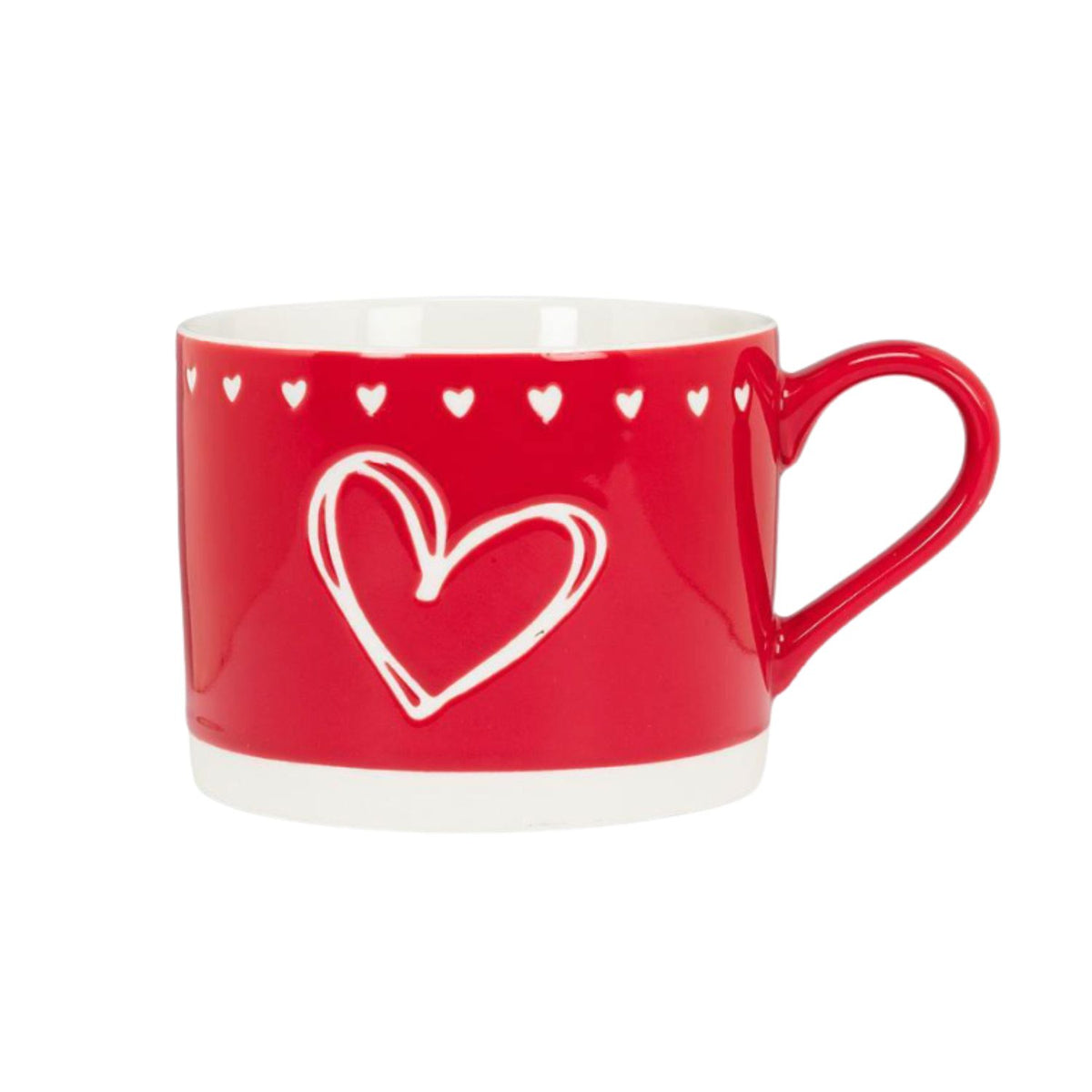 Tasse rouge à grand cœur blanc – Abbott