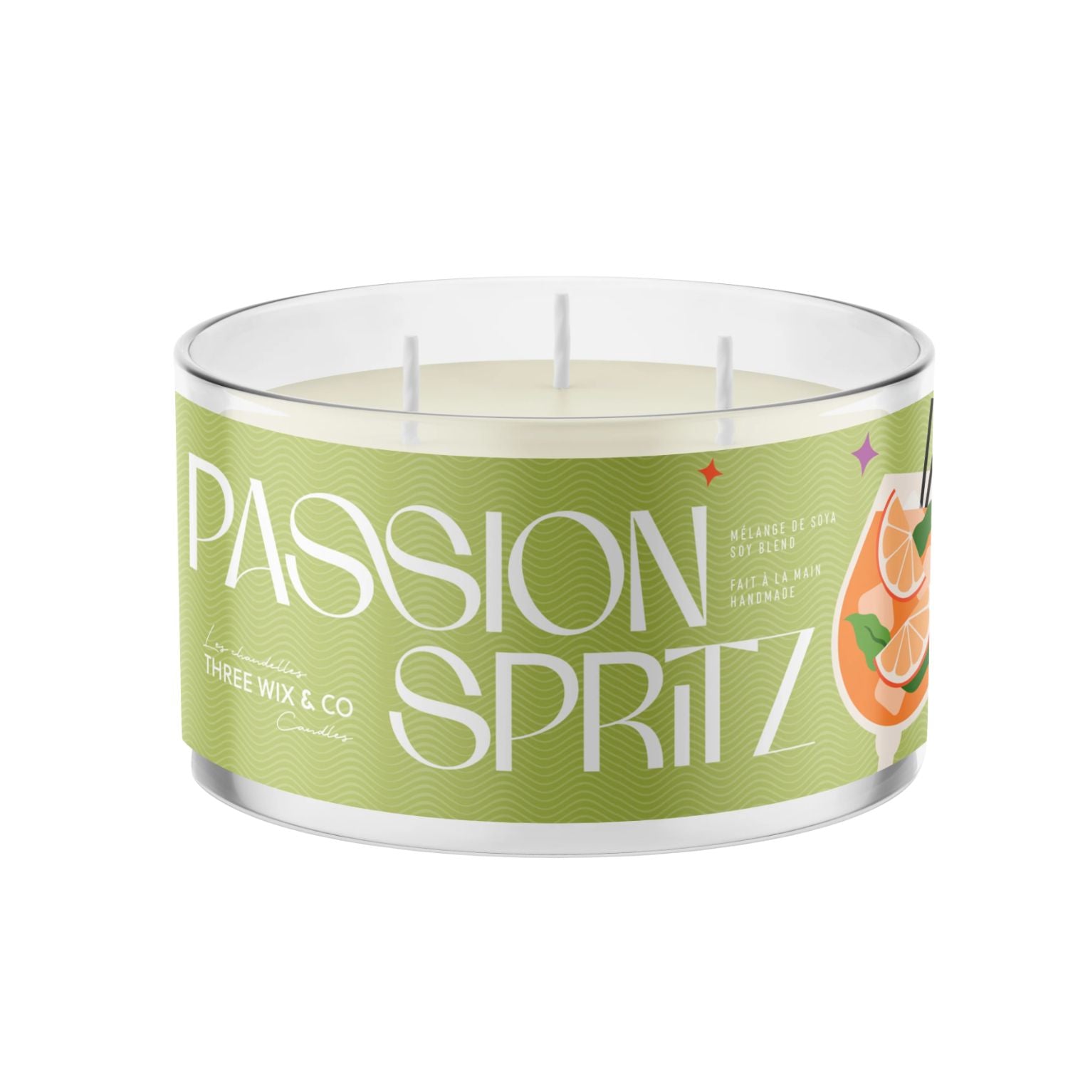 Three Wix & Co – Chandelle 3 mèches passion spritz