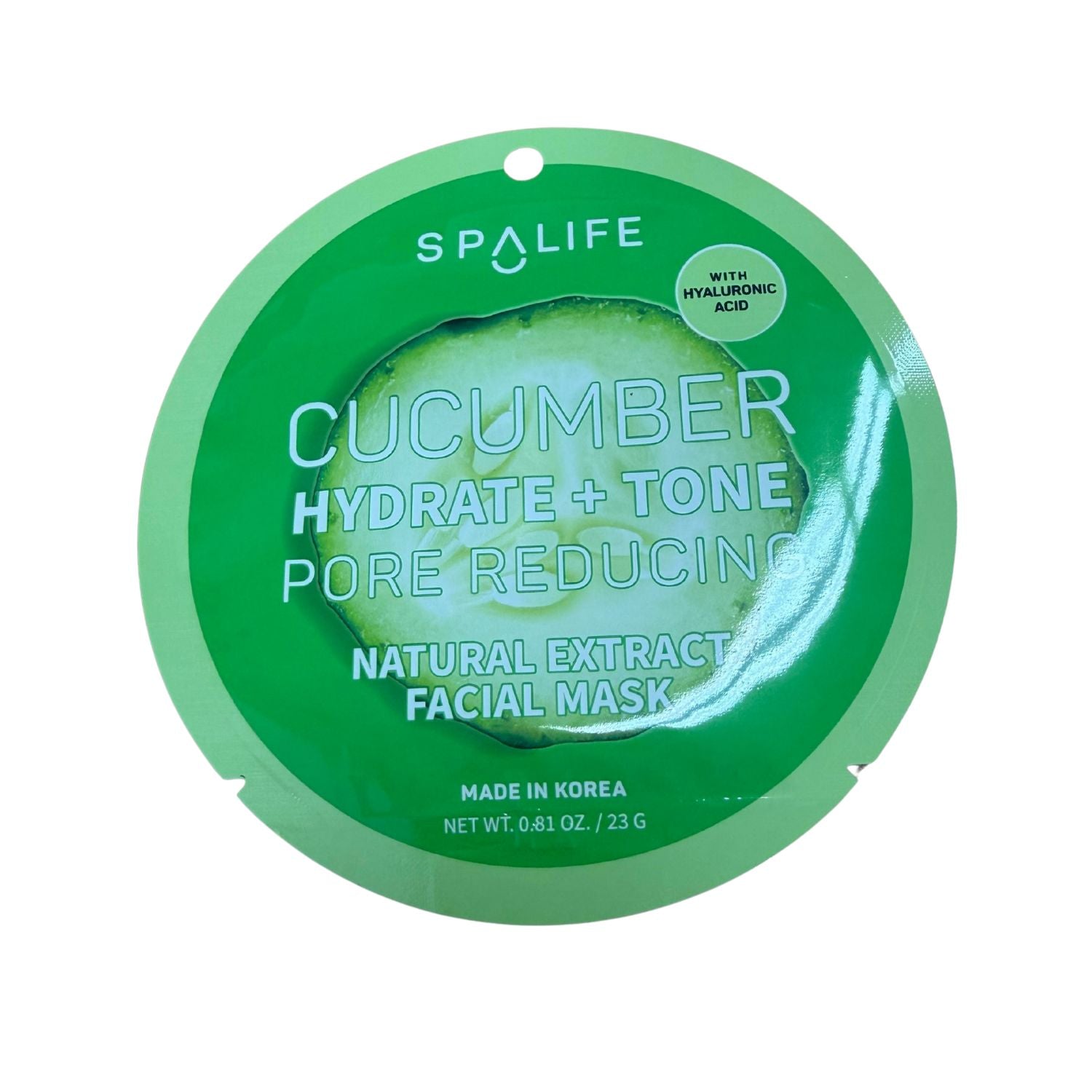 Masque facial hydratant au concombre & acide hyaluronique | SPA LIFE