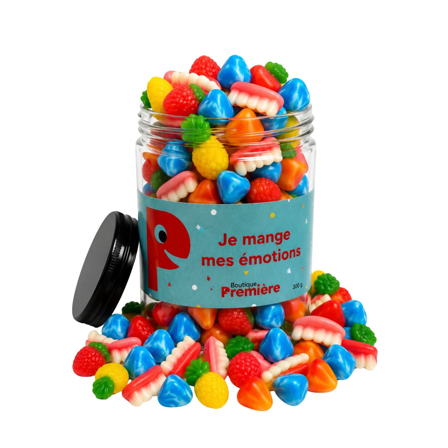 Confection « Je mange mes émotions » – Pot de bonbons réutilisable