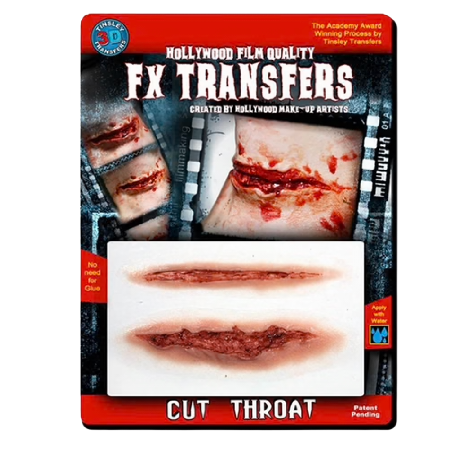 Prothèse Gorge Tranchée Cut Throat — FX Transfers Hollywood | Tinsley | Halloween & Effets Spéciaux