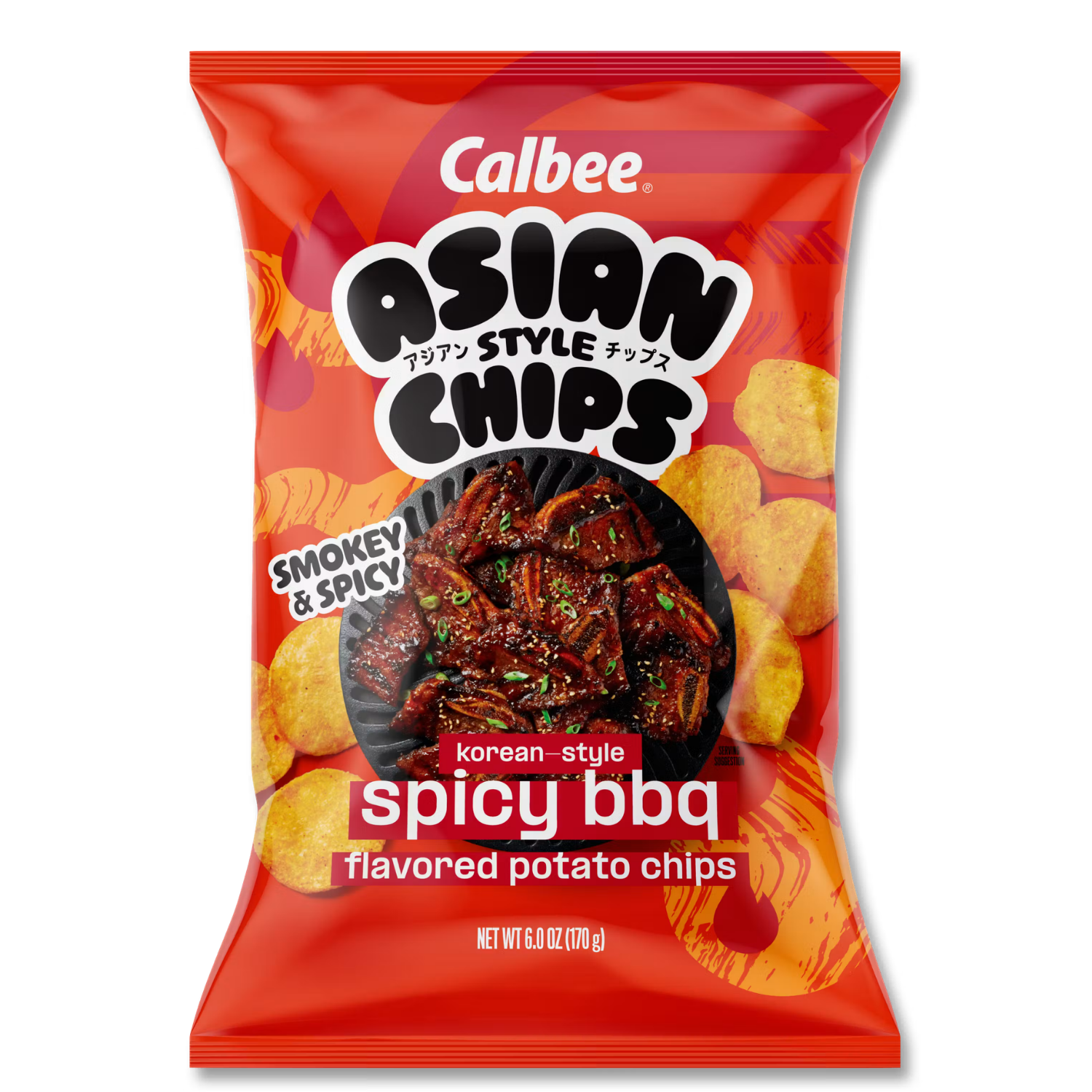 Calbee Asian Style Chips – Korean-Style Spicy BBQ (170 g)
