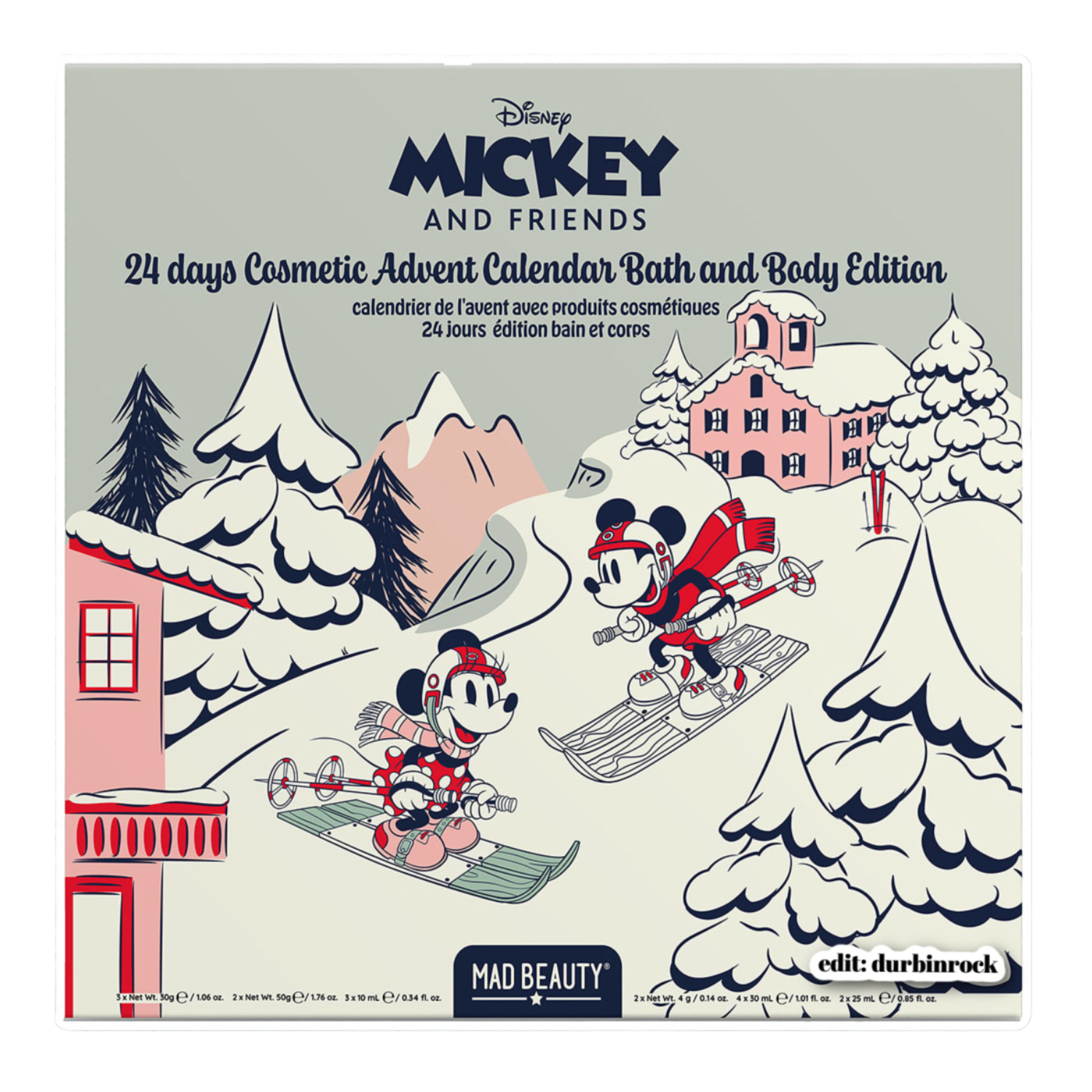 Calendrier de l'Avent Cosmétique Disney Mickey & Friends 24 Jours – Bath & Body « Ski » | Mad Beauty